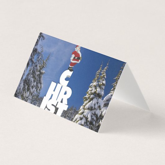 Kerst winterlandschap kaart (Voorkant)