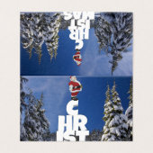 Kerst winterlandschap kaart (Buitenkant ongevouwen)