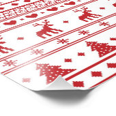 Kerst-/winterpatroon Foto Afdruk (Hoek)