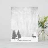 Kerst Winterscape Gepersonaliseerd briefpapier (Staand voorkant)