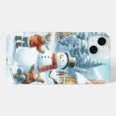 Kerst / winterseizoen Sneeuwman Case-Mate iPhone Case (Achterkant (horizontaal))