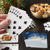 Kerst Wintertafereel Pokerkaarten (Insitu)