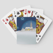 Kerst Wintertafereel Pokerkaarten (Achterkant)