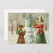  kerst-winterwinter briefkaart (Voorkant / Achterkant)