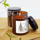 Kerst Winterzonnewende Kaars Label Sticker