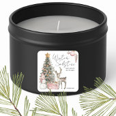 Kerst Winterzonnewende Kaars Label Sticker