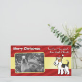 Kerst Wire Fox Terrier Feestdagenkaart (Staand voorkant)