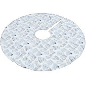 Kerst wit blauw gebreide winter draag kerstboom rok (Gekanteld)