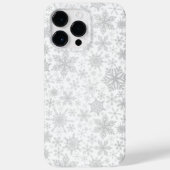 Kerst Wit en Zilver Grijs Sneeuwvlokken Case-Mate iPhone Case (Achterkant)
