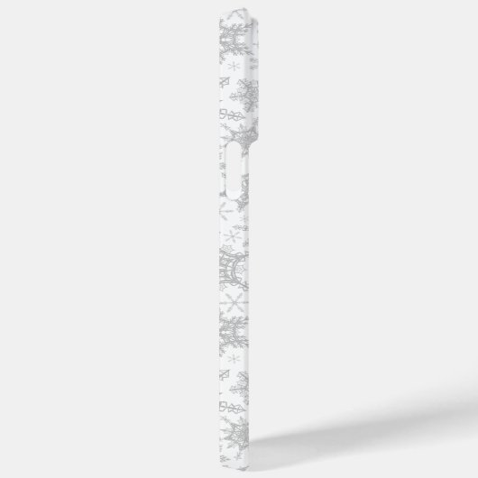 Kerst Wit en Zilver Grijs Sneeuwvlokken Case-Mate iPhone Case (Achterkant / Rechts)