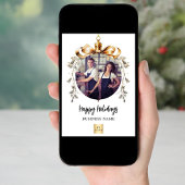 Kerst wit goud bauble zakelijke foto feestdagenkaart