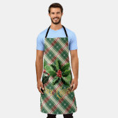 Kerst wit goud geplakt met krans schort (Gedragen)