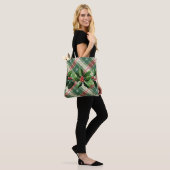 Kerst wit goud geplakt met krans tote bag (Op model)