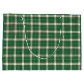 Kerst Wit Groen Geruit Grote Cadeautas (Achterkant)
