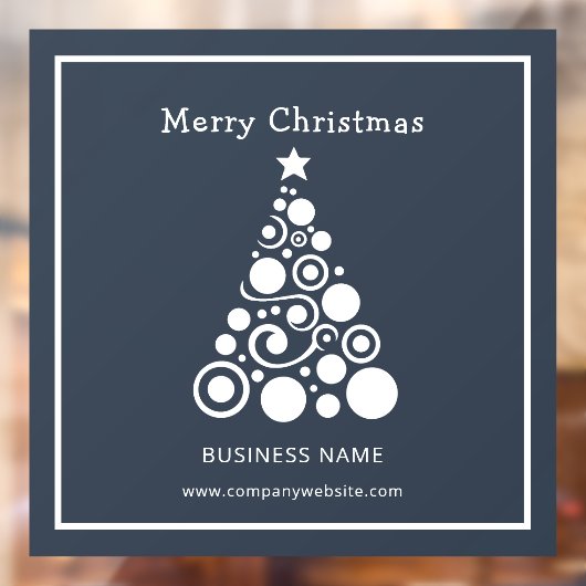 Kerst Wit Kerstboom Raamdecoratie Raamsticker (Vel 2)