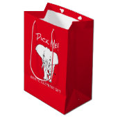 Kerst Wit Olifant Pak Me Geschenk Uitwisseling Medium Cadeauzakje (Voorkant Gekanteld)