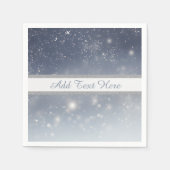 Kerst Wit Sneeuwvlokken Servet (Voorkant)