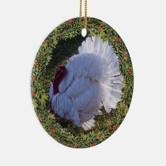 Kerst Wit Turkije Tom Keramisch Ornament (Rechts)