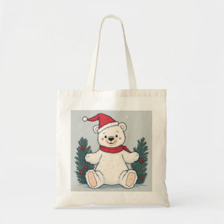 Kerst Witte Beren Canvas tas