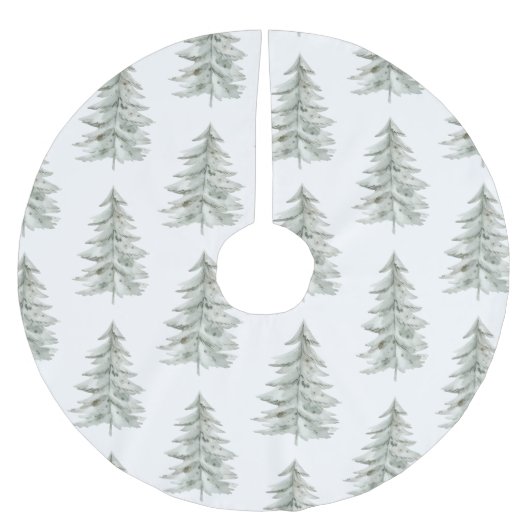 Kerst Witte Groene Bomen Kerstboom Rok (Voorkant)