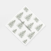 Kerst Witte Groene Bomen Servet (Hoek)