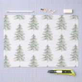 Kerst Witte Groene Bomen Tissuepapier (Craft)