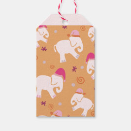 Kerst Witte Olifant Gift Labels Cadeaulabel