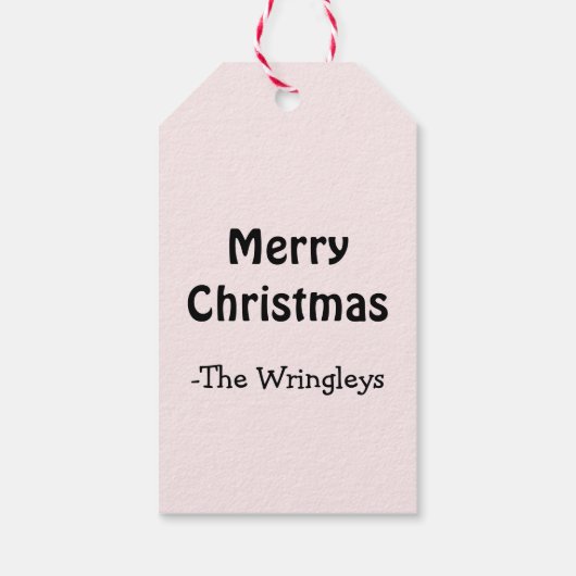 Kerst Witte Olifant Gift Labels Cadeaulabel (Achterkant)