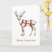 Kerst Witte Pepermunt Herten Kaart (Gele Bloem)