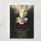 Kerst Witte Poinsettia Holly Berry Kerstmis Kaart (Voorkant)