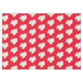 Kerst witte Poinsettia Tafelkleed (Voorkant (Horizontaal))
