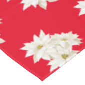 Kerst witte Poinsettia Tafelkleed (Gekanteld)