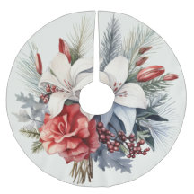 Kerst Witte Rode Bloemen Feestdagen Elegant