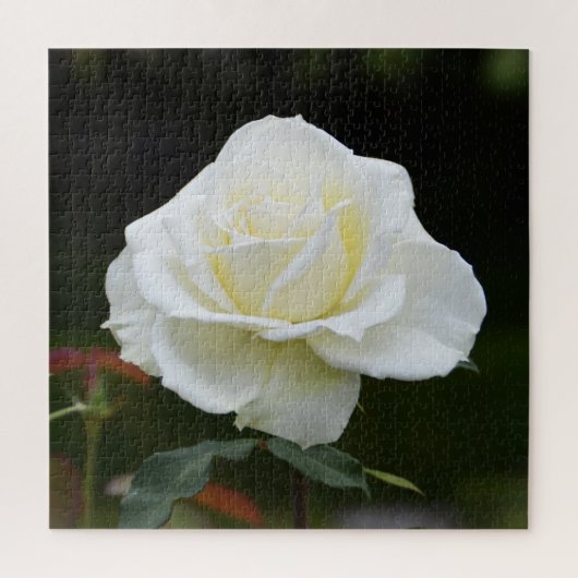 Kerst witte roos bloemstuk legpuzzel (Verticaal)
