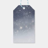 Kerst Witte Sneeuwvlok Cadeaulabel (Achterkant)