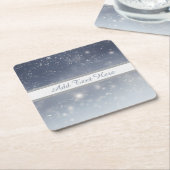 Kerst Witte Sneeuwvlokken Kartonnen Onderzetters (Schuin)