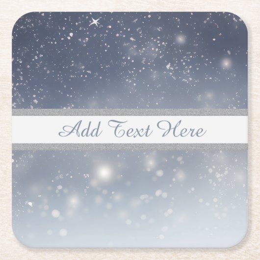 Kerst Witte Sneeuwvlokken Kartonnen Onderzetters (Voorkant)