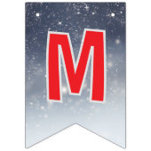 Kerst Witte Sneeuwvlokken Vlaggetjes (Tweede vlag)