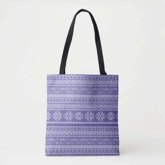Kerst Wol Gebreide Trui Kerstvakantie Tote Bag (Voorkant)
