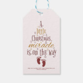Kerst wonder zwangerschap aankondiging cadeaulabel (Achterkant)
