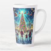 Kerst Wonderland IJsschaatsen Viering Latte Mok (Rechts)