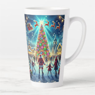 Kerst Wonderland IJsschaatsen Viering Latte Mok