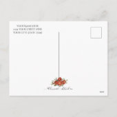 Kerst Woodland Antlers Red Plaid Feestdagenkaart (Achterkant)