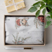 Kerst Woodland Fox en Foliage Tissuepapier (Geschenk)