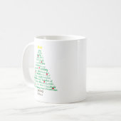 Kerst woorden boom - Mok (Voorkant links)