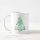 Kerst woorden boom - Mok (Links)
