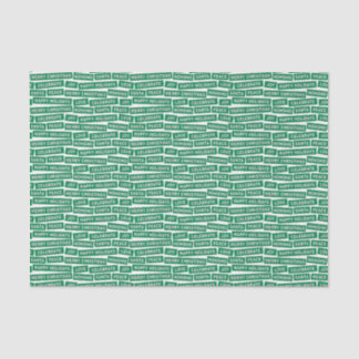 Kerst Woorden Groen en White Tissue Paper Tissuepapier