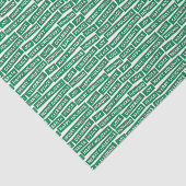 Kerst Woorden Groen en White Tissue Paper Tissuepapier (Detail)