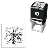 Kerst woorden zelf inkt stempel (In situ)