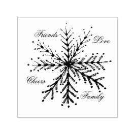 Kerst woorden zelf inkt stempel